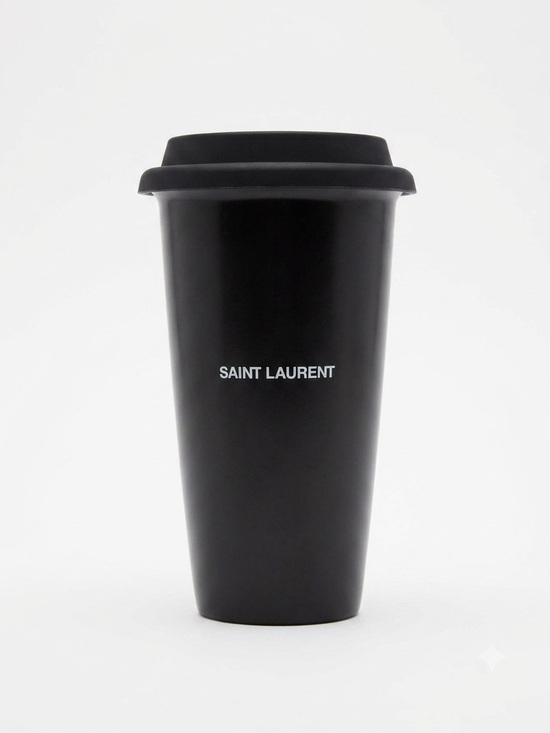 Saint Laurent Other - Saint Laurent Black Matte Logo Cup